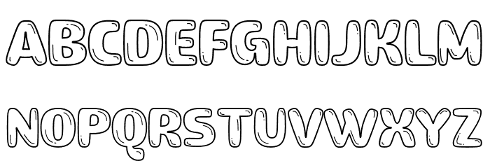 Lutfey Arabic DEMO Outline Font UPPERCASE