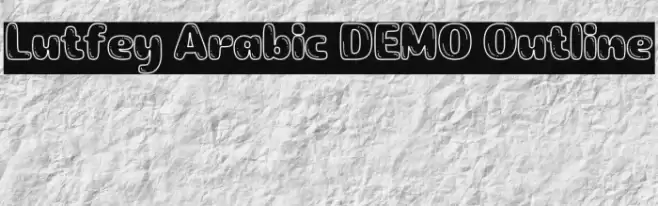 Lutfey Arabic DEMO Outline Font examples