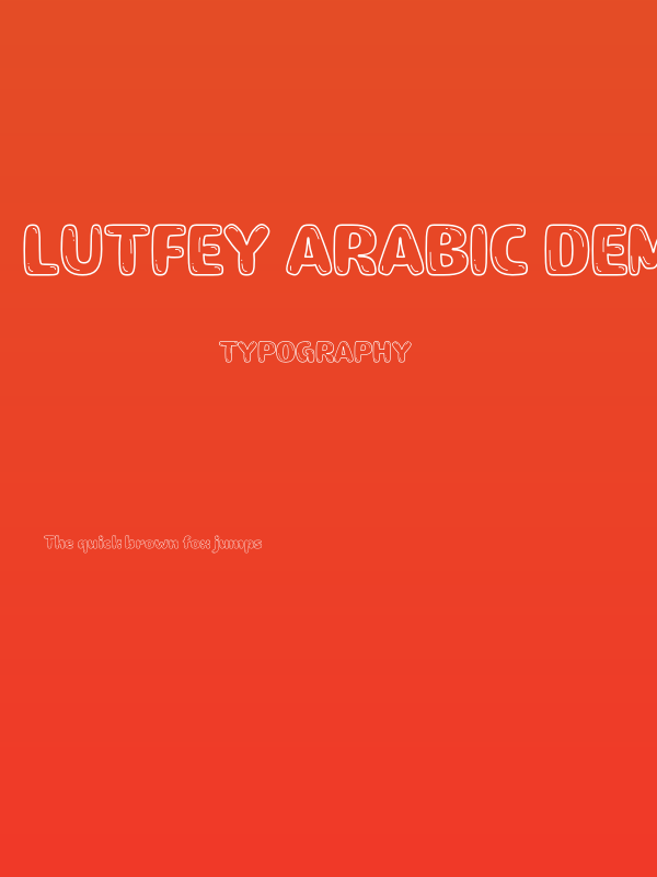 Lutfey Arabic DEMO Outline Poster
