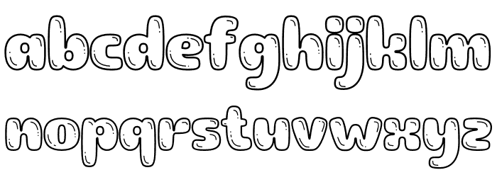 Lutfey Arabic DEMO Outline Font LOWERCASE