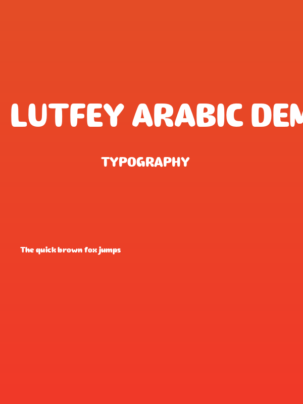 Lutfey Arabic DEMO Regular Poster