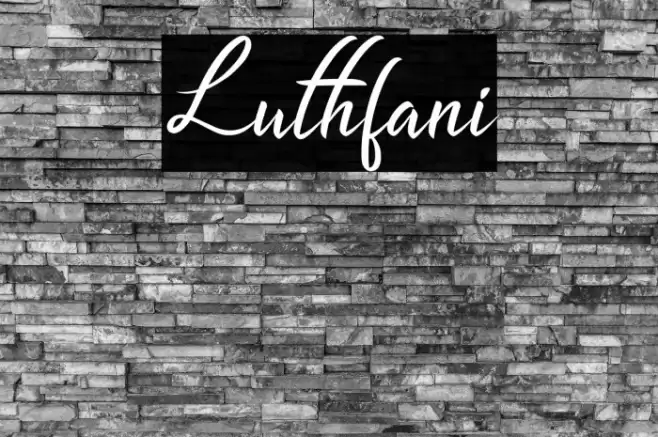 Luthfani Font examples