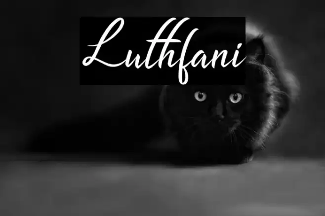 Luthfani Font examples
