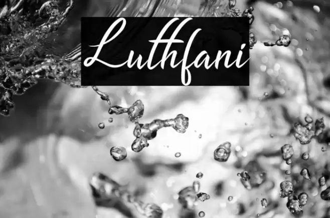 Luthfani Font examples