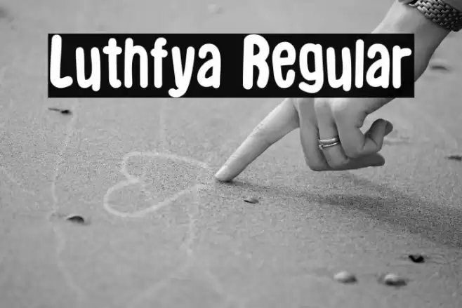 Luthfya Regular Font examples