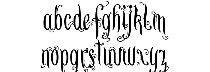Lutin Flibuste Font LOWERCASE
