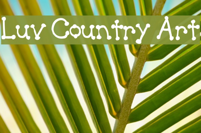 Luv Country Art Font examples