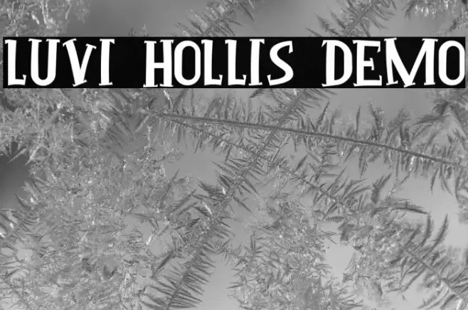 Luvi Hollis Demo Font examples
