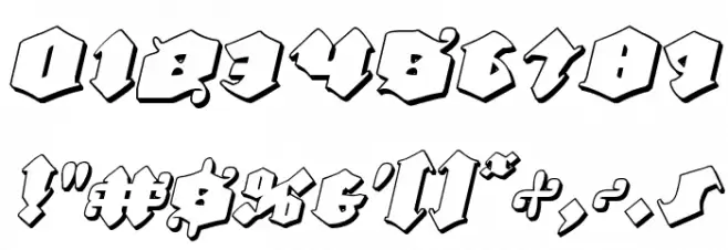 Lux Contra Tenebras 3D Italic Font OTHER CHARS