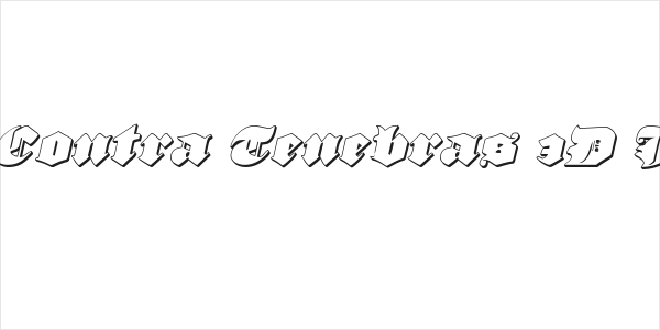 Lux Contra Tenebras 3D Italic Logo