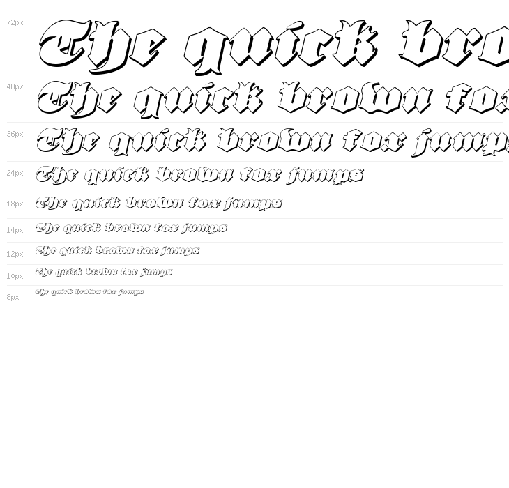 Lux Contra Tenebras 3D Italic Waterfall