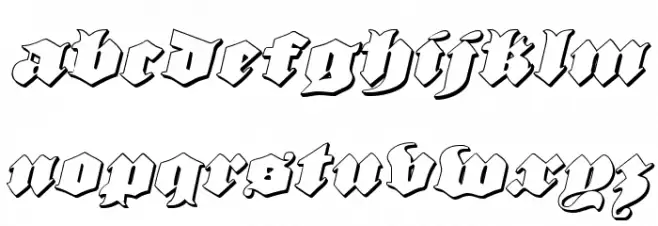 Lux Contra Tenebras 3D Italic 字体 小写