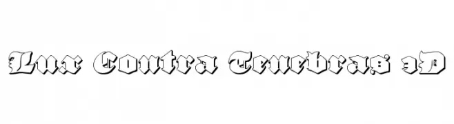 Lux Contra Tenebras 3D  Frei Schriftart Herunterladen