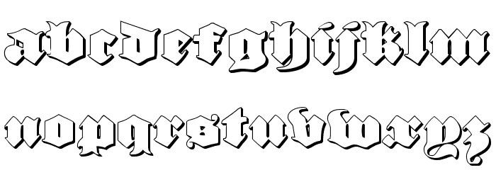 Lux Contra Tenebras 3D Font LOWERCASE