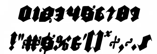 Lux Contra Tenebras Condensed Italic Font OTHER CHARS