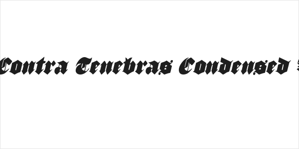 Lux Contra Tenebras Condensed Italic Logo