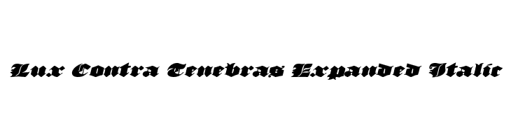 Lux Contra Tenebras Expanded Italic  Fuentes Gratis Descargar
