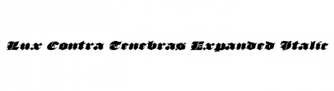 Lux Contra Tenebras Expanded Italic  baixar fontes gratis