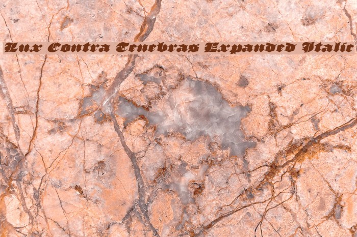 Lux Contra Tenebras Expanded Italic Example 3