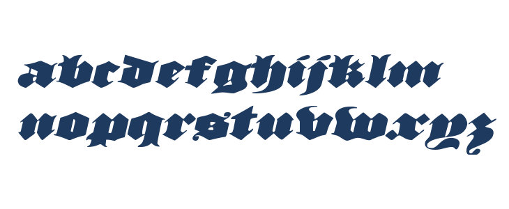 Lux Contra Tenebras Expanded Italic Lowercase