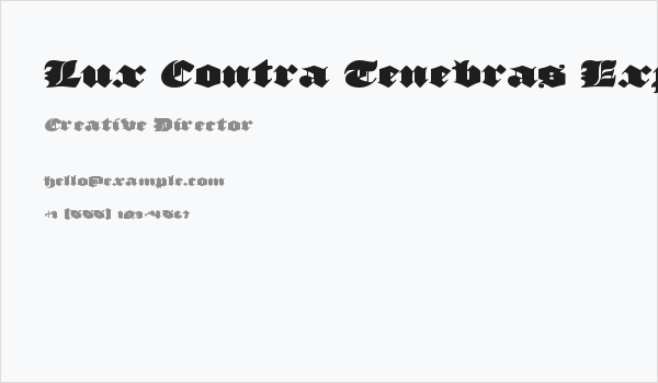 Lux Contra Tenebras Expanded Business Card