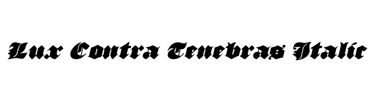 Lux Contra Tenebras Italic  Descarca Fonturi Gratis