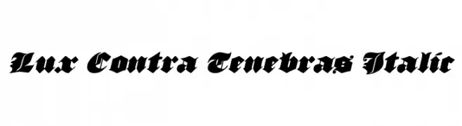Lux Contra Tenebras Italic  नि: शुल्क फ़ॉन्ट्स डाउनलोड