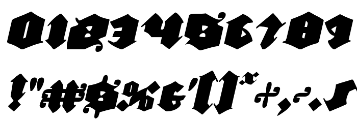 Lux Contra Tenebras Italic Font OTHER CHARS