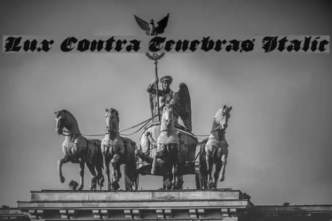 Lux Contra Tenebras Italic Example 1