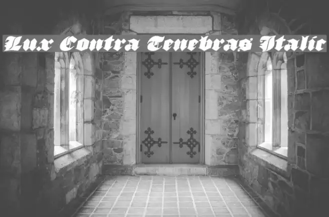 Lux Contra Tenebras Italic Example 3