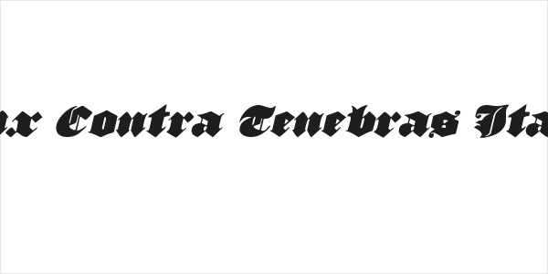 Lux Contra Tenebras Italic Logo
