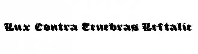 Lux Contra Tenebras Leftalic  Frei Schriftart Herunterladen