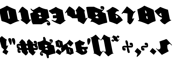 Lux Contra Tenebras Leftalic Font OTHER CHARS