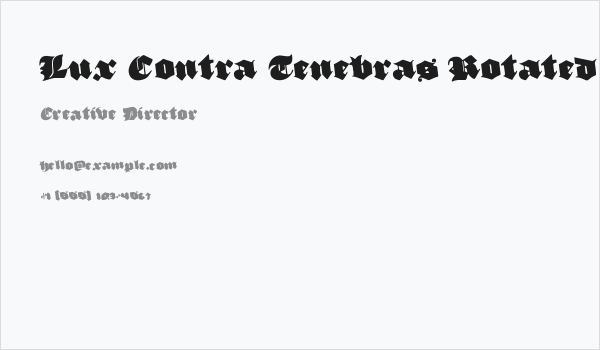 Lux Contra Tenebras Rotated Business Card