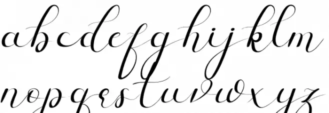 Lux Rose Demo Schriftart Kleinbuchstaben