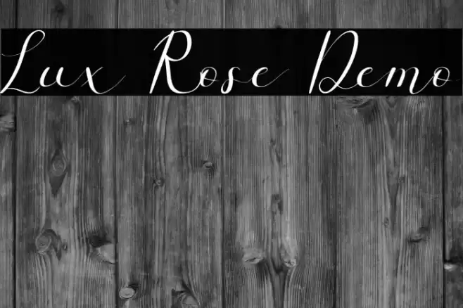 Lux Rose Demo Font examples