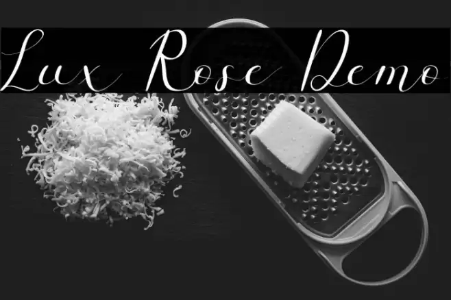 Lux Rose Demo Font examples