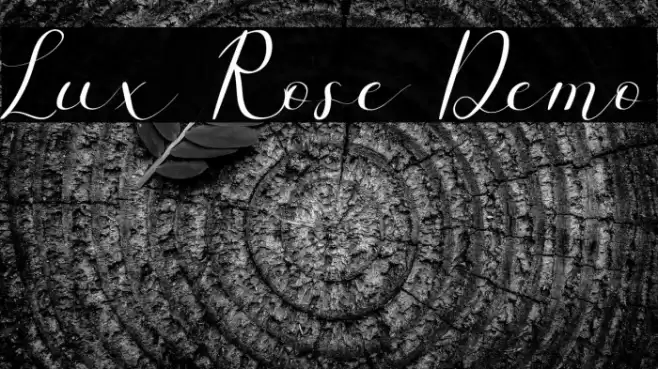 Lux Rose Demo Font examples