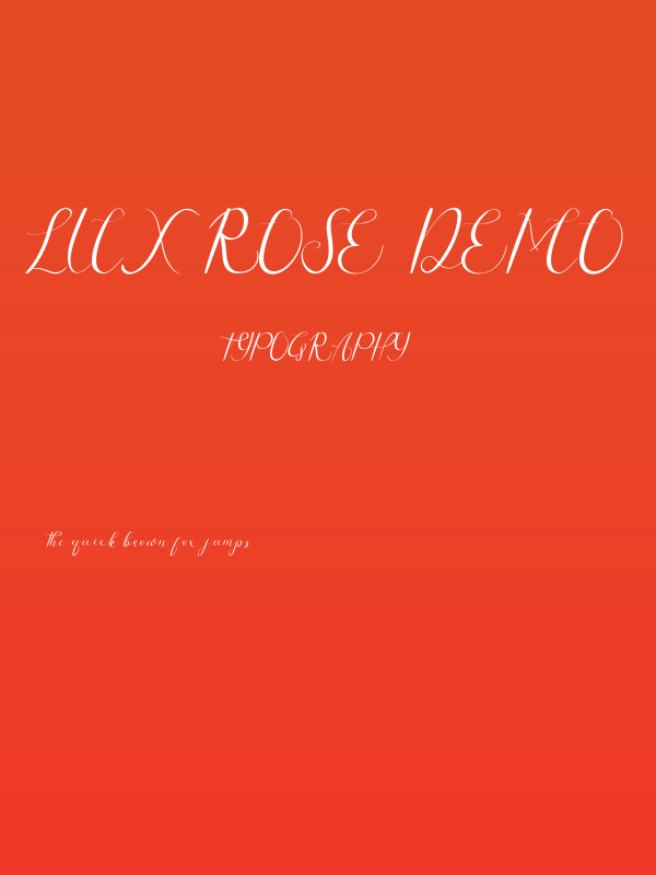 Lux Rose Demo Poster