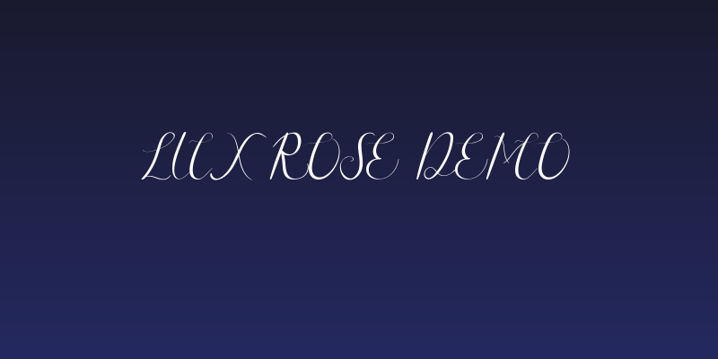 Lux Rose Demo Social Header