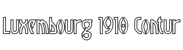 Luxembourg 1910 Contur  baixar fontes gratis
