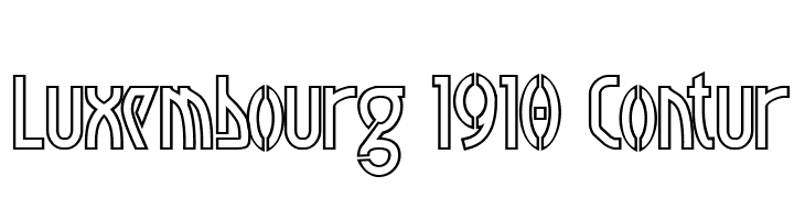Luxembourg 1910 Contur  नि: शुल्क फ़ॉन्ट्स डाउनलोड