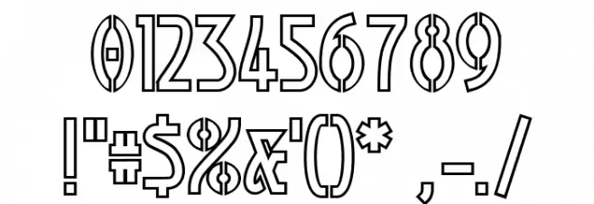 Luxembourg 1910 Contur Font OTHER CHARS