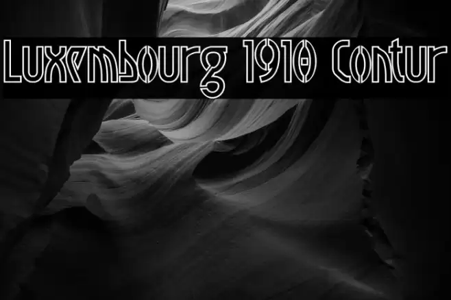 Luxembourg 1910 Contur Font examples