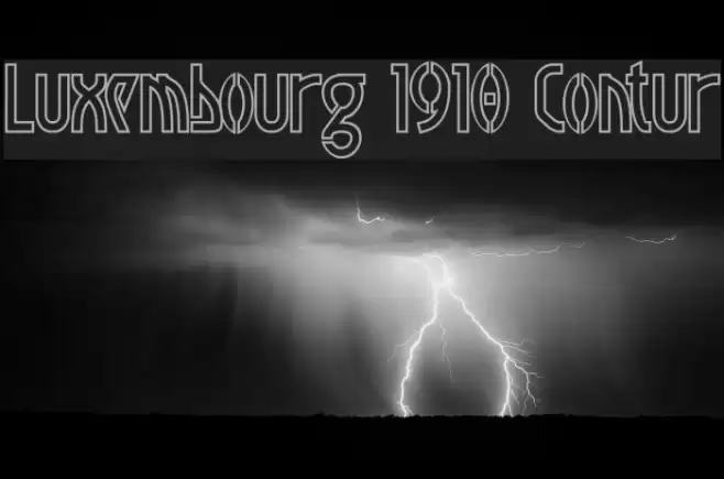Luxembourg 1910 Contur Font examples
