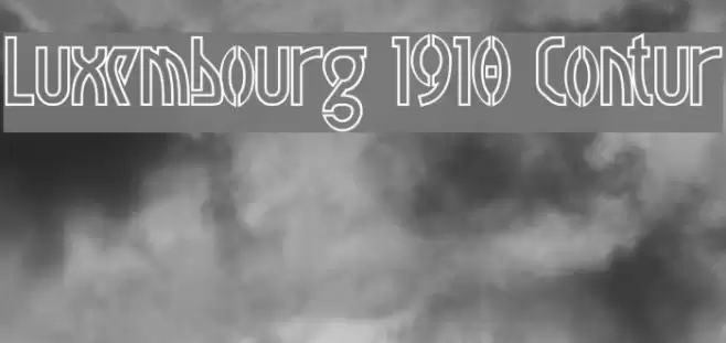 Luxembourg 1910 Contur Font examples