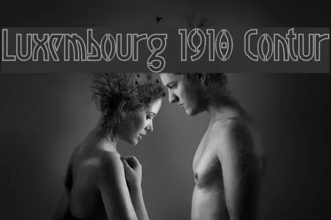 Luxembourg 1910 Contur Font examples