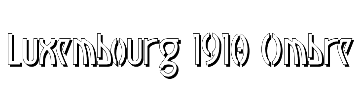 Luxembourg 1910 Ombre  Free Fonts Download