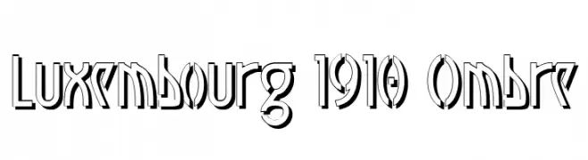 Luxembourg 1910 Ombre  Frei Schriftart Herunterladen