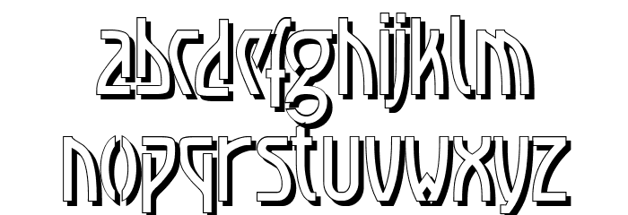 Luxembourg 1910 Ombre Font LOWERCASE